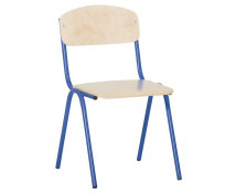 [Židlička s kovovou konstrukcí - výška sedu 35 cm - modrá]