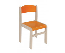 [Dřevěná židle JAVOR oranžová 26 cm]