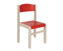 [Dřevěná židle JAVOR  červená 31 cm]