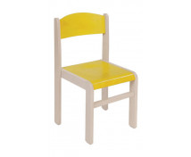 [Dřevěná židle JAVOR žlutá 31 cm]