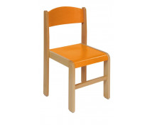 [Dřevěná židlička BUK 26 cm - oranžová]