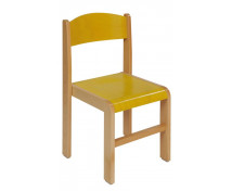 [Dřevěná židlička BUK 31 cm - žlutá]