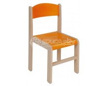[Dřevěná židle JAVOR oranžová 35 cm]