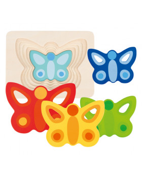 Vrstvené puzzle - Motýli
