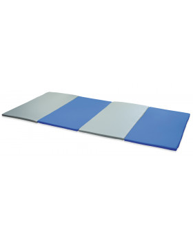 Skládaná cvičební matrace - šedá / modrá