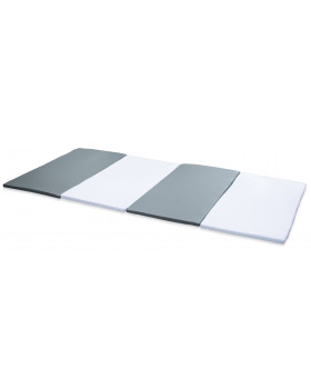 Skládaná cvičební matrace - šedá / bílá