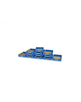 Série MODERN - Kartonové zásuvky malé, sada 12 ks, modré