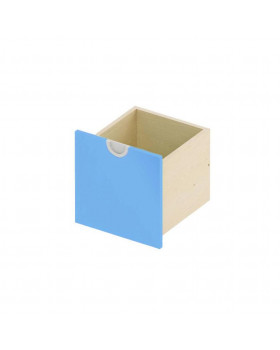 Série Cubo - Úzká zásuvka vysoká, 1 ks - modrá