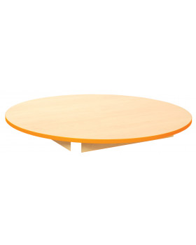 Stolová deska Javor - kruh 125 - oranžová