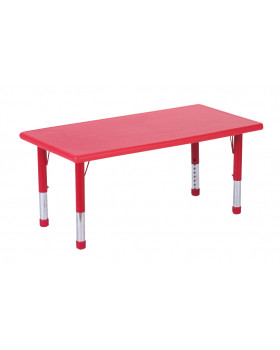 Plastová stolová deska - obdélník - červená