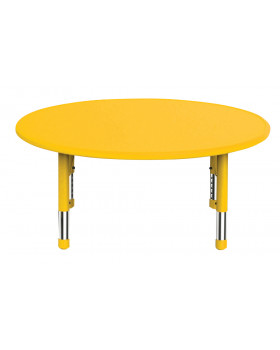 Plastová stolová deska - kruh - žlutá