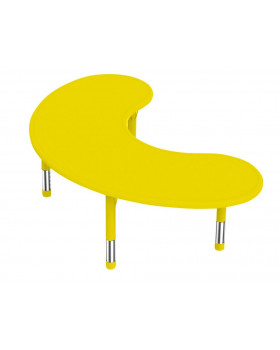 Plastová stolová deska - půlměsíc - žlutá