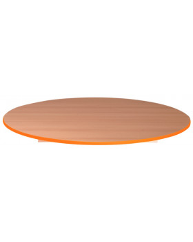 Stolní deska 18 mm, BUK, kruh 125 cm, oranžová