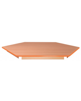 Stolová deska - šestiúhelník 80 - oranžová