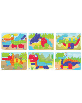 Mozaika - Vzorové karty - Dinosauři - Ø 20 mm