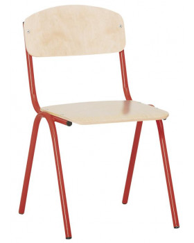 Židlička s kovovou konstrukcí 1 - výška sedu 26 cm - červená