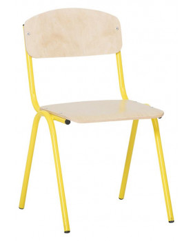 Židlička s kovovou konstrukcí 1 - výška sedu 26 cm - žlutá