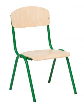 Židlička s kovovou konstrukcí 2 - výška sedu 31 cm - zelená