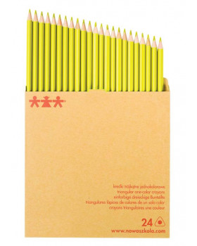 Trojhranné tužky, 24 ks - žluté