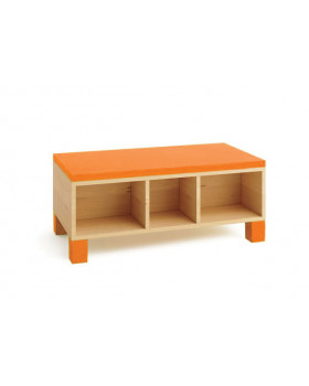 Skříňka na sezení - oranžová