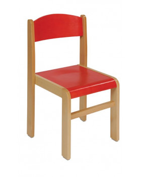 Dřevěná židlička BUK 26 cm - červená