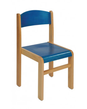 Dřevěná židlička BUK 26 cm - modrá