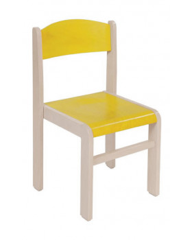 Dřevěná židle JAVOR žlutá 26 cm