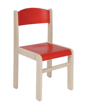 Dřevěné židle  javor 38 - červená