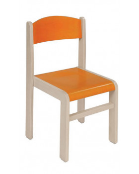 Dřevěné židle  javor 38 - oranžová