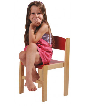 Dřevěná židlička BUK 31 cm - červená