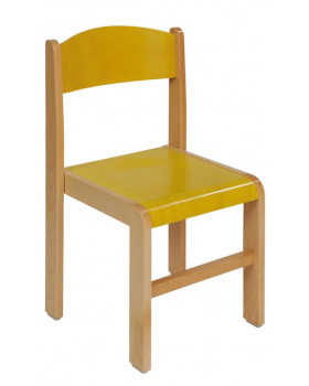 Dřevěná židlička BUK 31 cm - žlutá