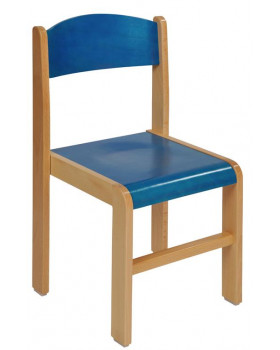 Dřevěná židlička BUK 31 cm - modrá