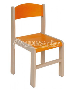 Dřevěná židle JAVOR oranžová 35 cm