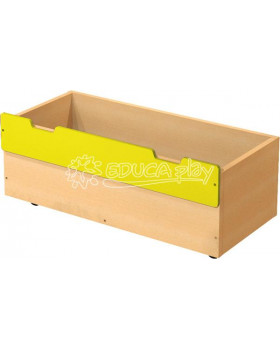 Box dřevěný velký - žlutý