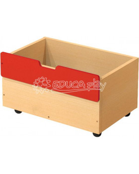 Box dřevěný střední na 2+1 - červený