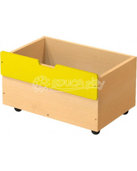 Box dřevěný střední na 2+1 - žlutý