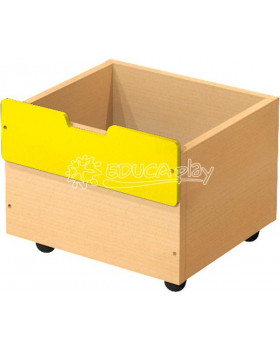 Box dřevěný malý - žlutý