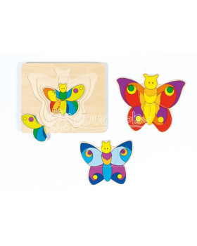 Vícevrstvé puzzle motýlek
