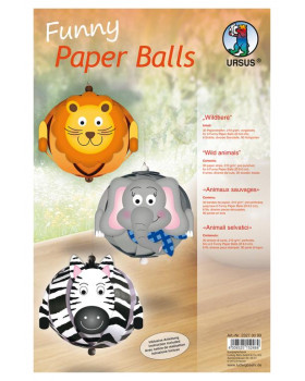 Papírové koule - Divoká zvířátka