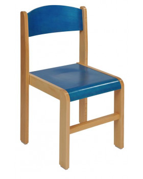 Dřevěné židle buk 38 - modrá