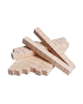 Dřevěné kostky matematické, 10 cm3