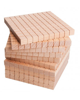 Dřevěné kostky matematické, 100 cm3