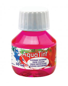 Vodová barva AquaTint/Tuš - sytě růžová - 50 ml