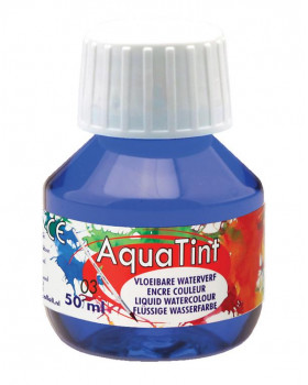Vodová barva AquaTint/Tuš - tmavě modrá - 50 ml