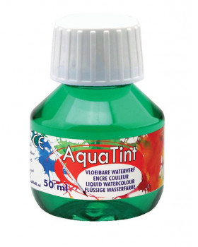 Vodová barva AquaTint/Tuš - tmavě zelená - 50 ml