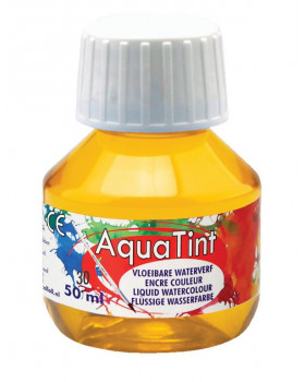 Vodová barva AquaTint/Tuš - žlutá - 50 ml