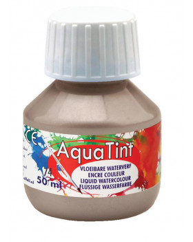 Vodová barva AquaTint/Tuš - stříbrná - 50 ml