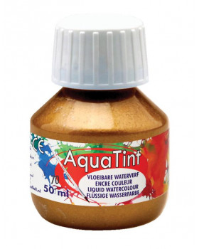 Vodová barva AquaTint/Tuš - zlatá - 50 ml