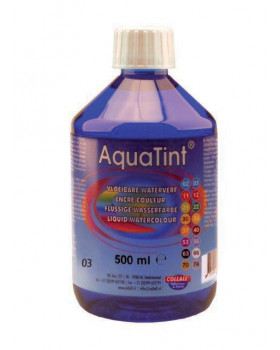 Vodová barva AquaTint/ Tuš - tmavě modrá - 500 ml