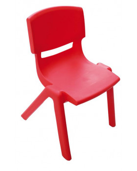 Plastové židle - s výškou 38 cm - červená
